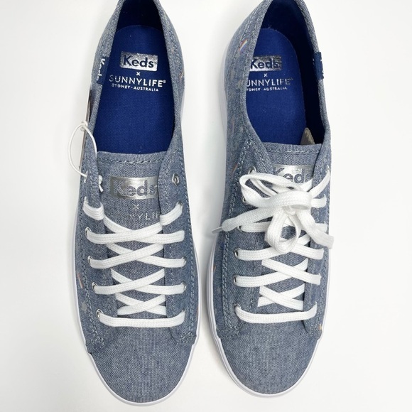 NEW Keds X Sunnylife Collab Rainbow Chambray Triple Kick Sneakers US 7 - Picture 5 of 9